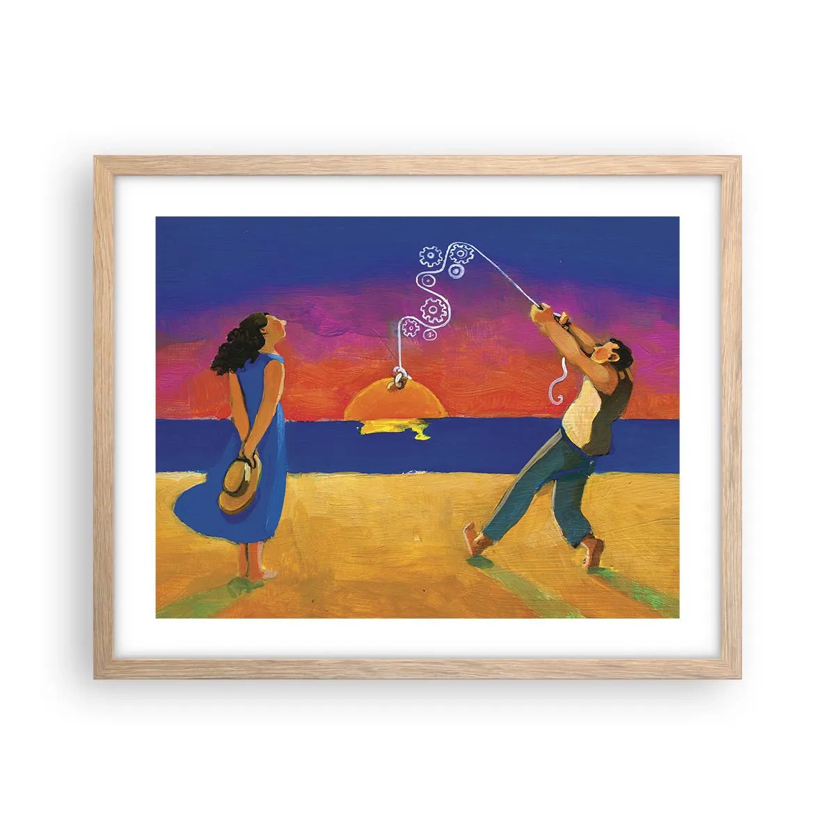 Poster in light oak frame - More than a Star from the Sky - 50x40 cm