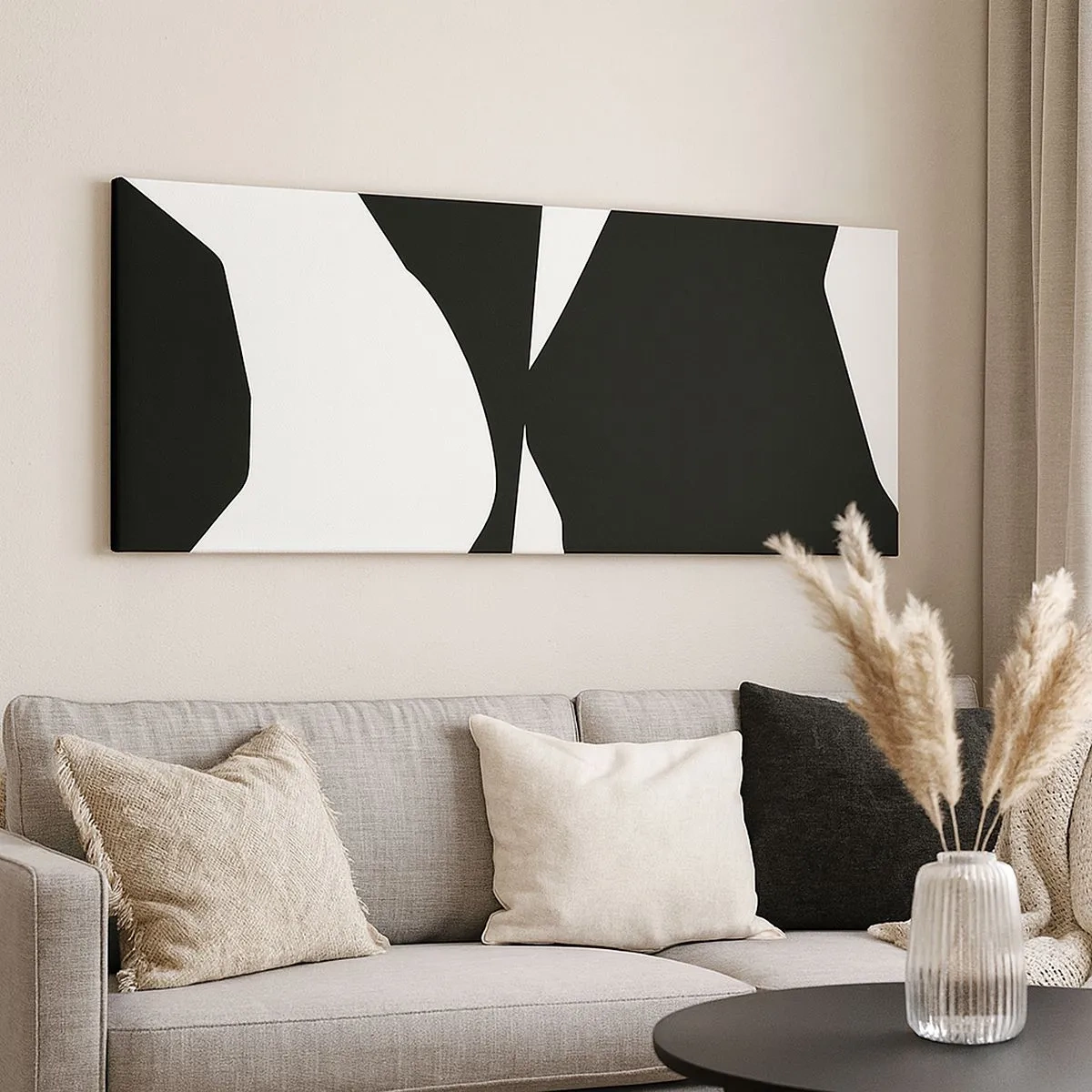Canvas picture - Positive - Negative - 100x40 cm