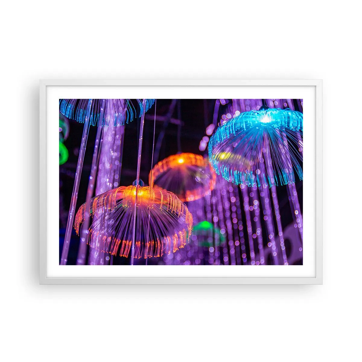 Poster in white frmae - Light Fountain - 70x50 cm