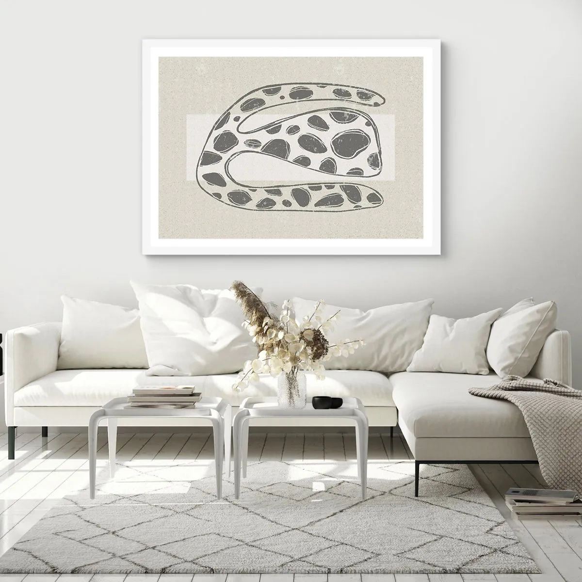 Poster in white frmae - Curious Creature - 40x30 cm