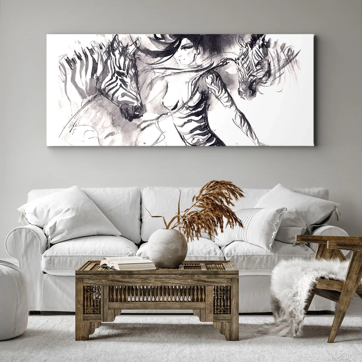 Canvas picture - Dancing With Zebras - 140x50 cm