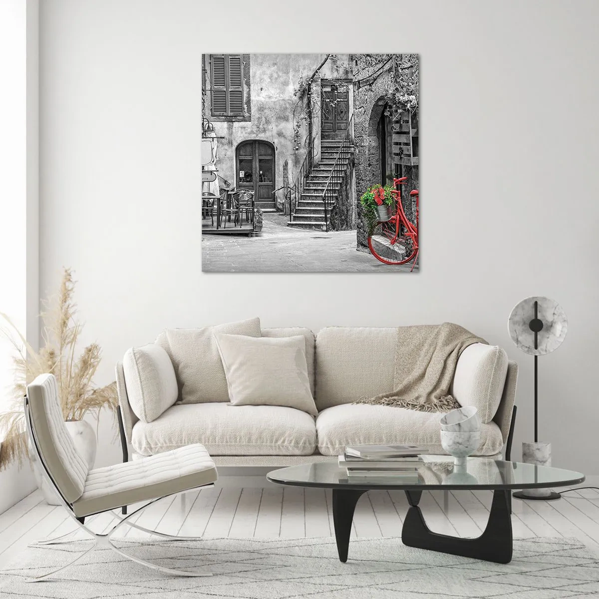 Glass picture - Tuscan Alley - 30x30 cm