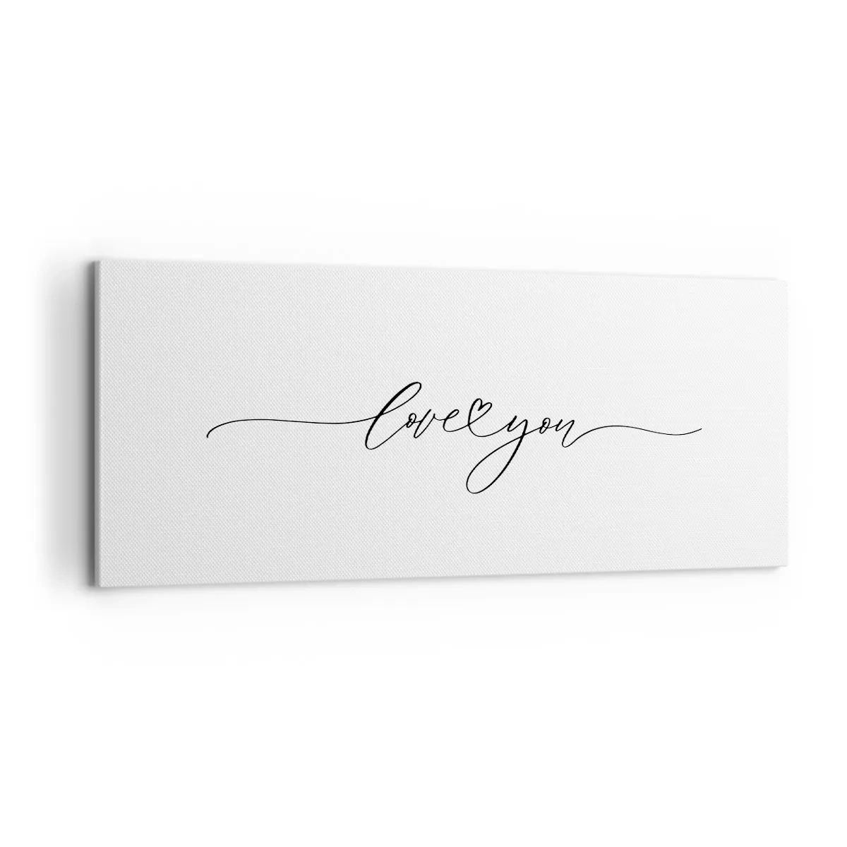 Canvas picture - Black on White - 100x40 cm