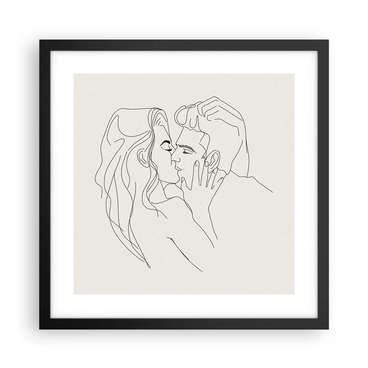 Poster in black frame - Tangled up by a Feeling - 40x40 cm