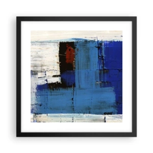 Poster in black frame - The Secret of Blue - 40x40 cm