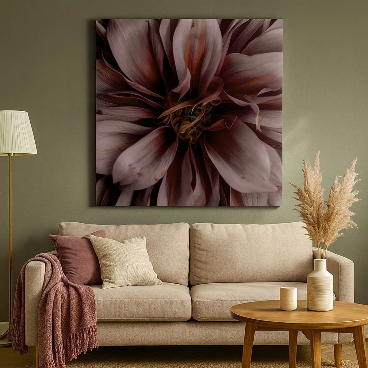 Canvas picture - Flowery Heart - 30x30 cm