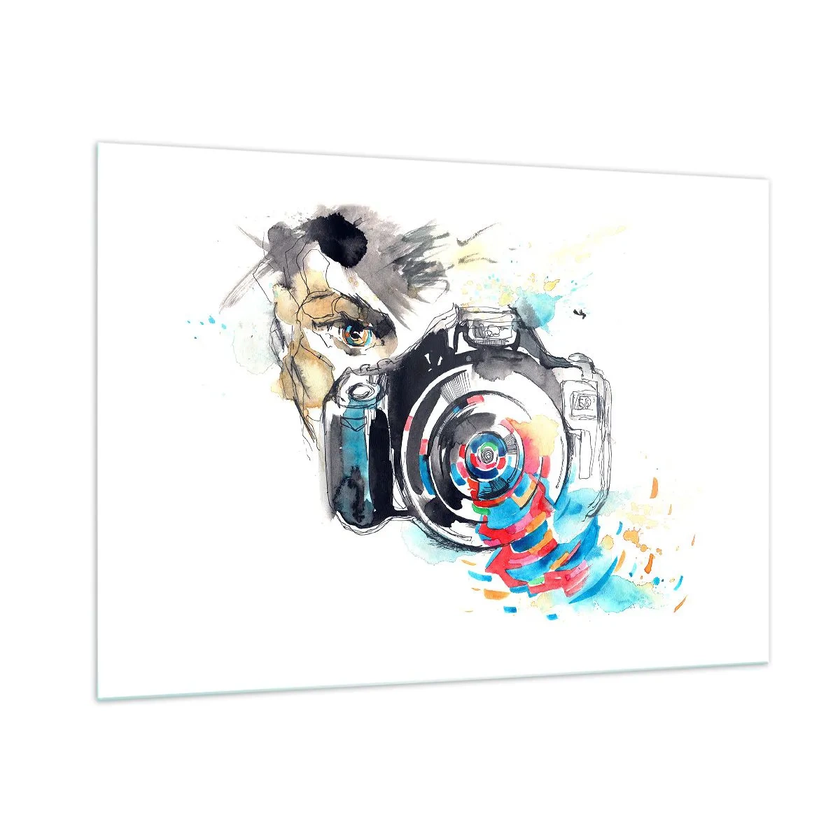 Glass picture - In the Eye of the Lens - 100x70 cm