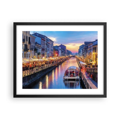 Poster in black frame - Evening of Light and Fun - 50x40 cm