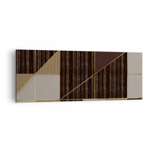 Canvas picture - Mosaic of Brown and Gold - 140x50 cm
