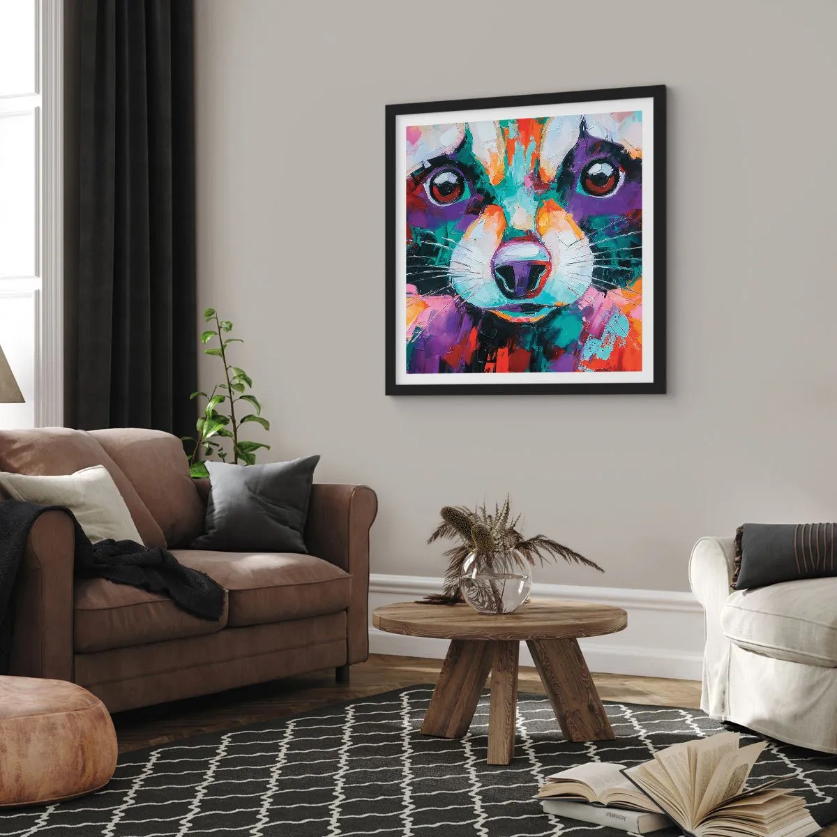 Poster in black frame - Only Good Emotions - 60x60 cm