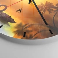 Clock face with lines