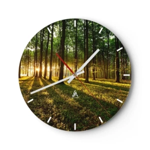 Wall clock - Clock on glass - Photography of All Springs - 40x40 cm