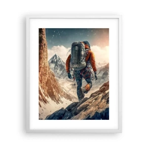 Poster in white frmae - Lonely Warrior - 40x50 cm