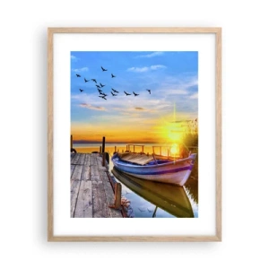 Poster in light oak frame - Goodbye, See You tomorrow - 40x50 cm