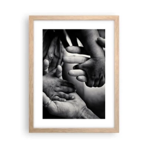 Poster in light oak frame - To be a Man - 30x40 cm