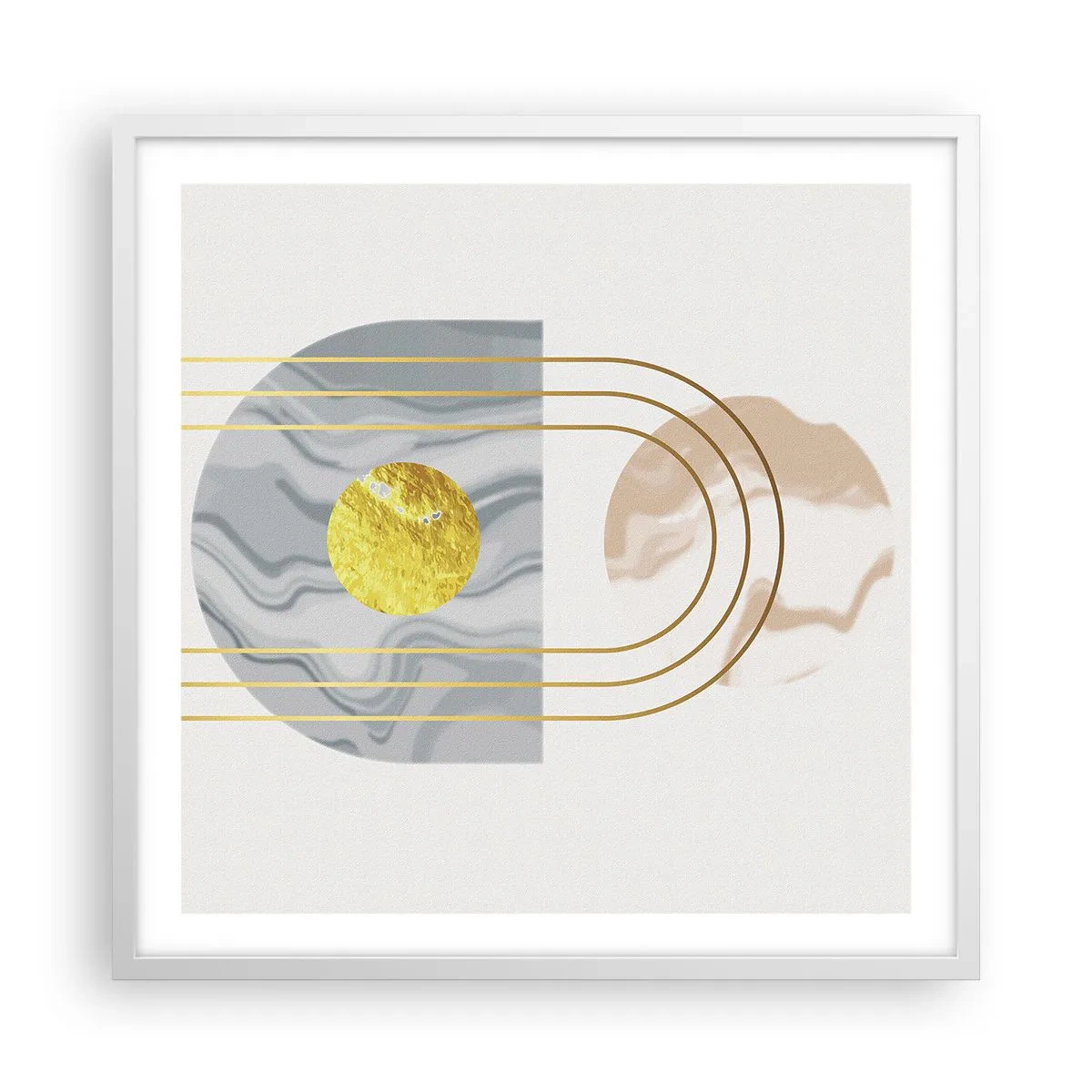 Poster in white frmae - Brightness nad Shine - 60x60 cm