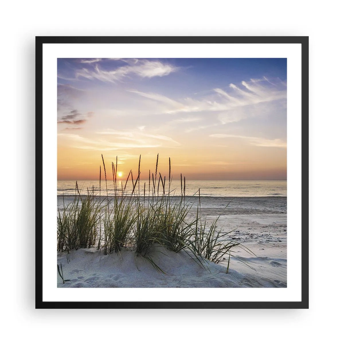 Poster in black frame - Look, Think, Feel - 60x60 cm