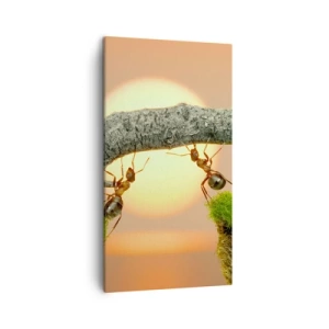 Canvas picture - Joyful, Mutual Work - 45x80 cm