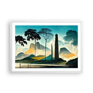 Poster in white frmae - Higher and Higher - 70x50 cm