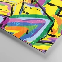 Clock face with lines