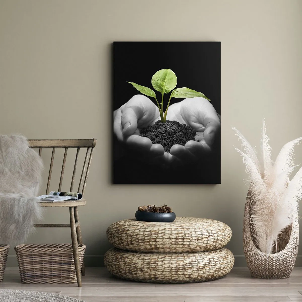 Canvas picture - I Love Nature, I Protect It - 55x100 cm