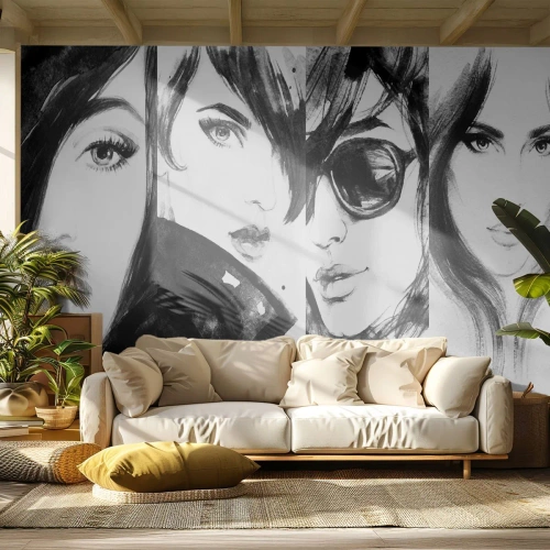Photo Wallpaper Premium Canvas - Beauty Multiplied - Woman, Woman's Eyes, Portrait of a Woman - 250x175 cm