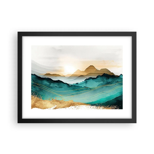 Poster in black frame - On the Verge of Abstract - Landscape - 40x30 cm