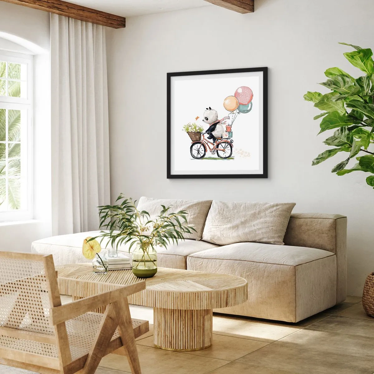 Poster in black frame - Lucky Day - 60x60 cm