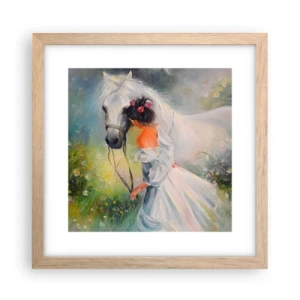 Poster in light oak frame - Like from a Beautiful Dream - 30x30 cm