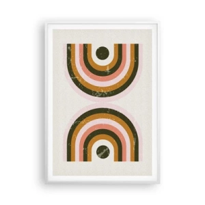 Poster in white frmae - Twin Abstract - 70x100 cm