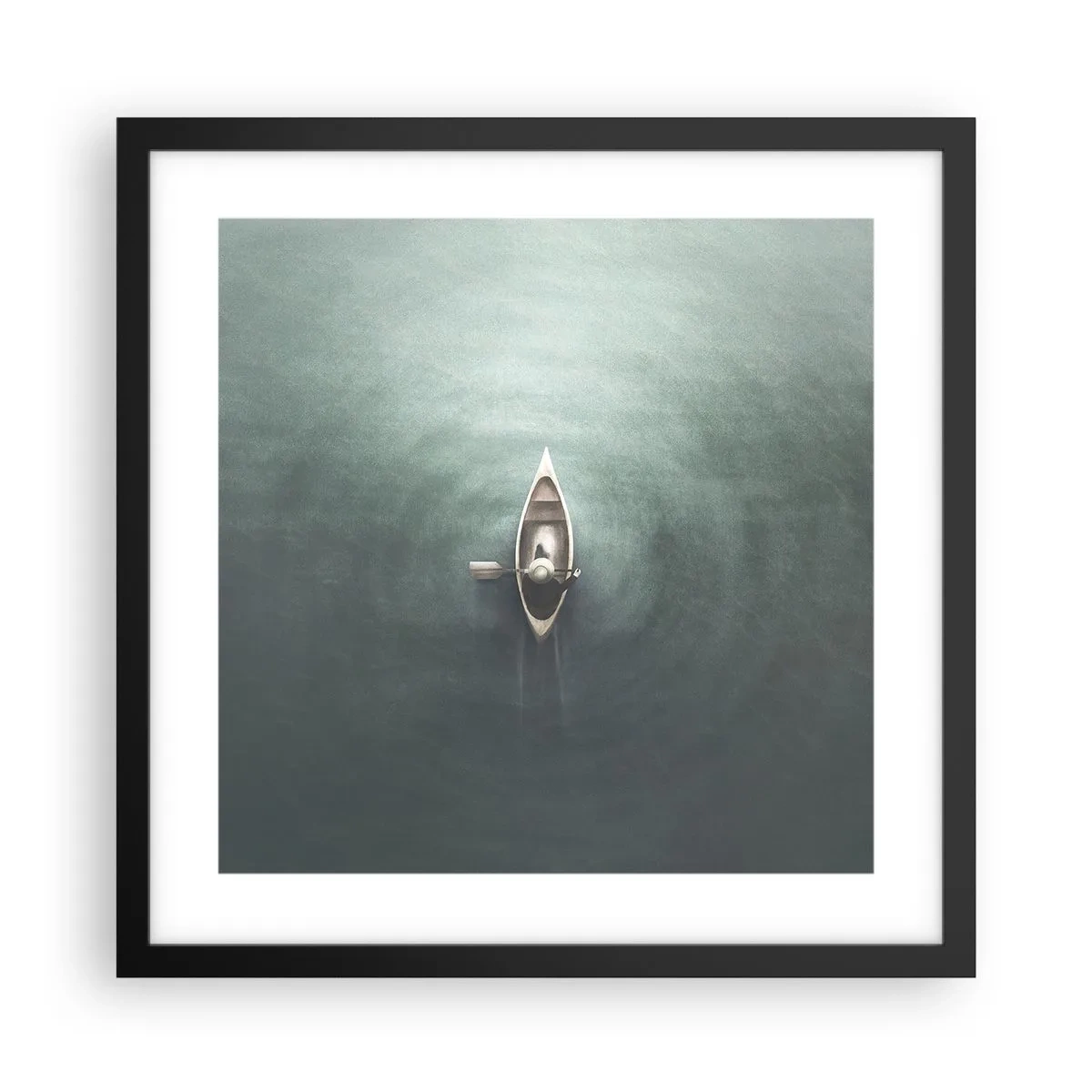 Poster in black frame - Through Moon Lake - 40x40 cm