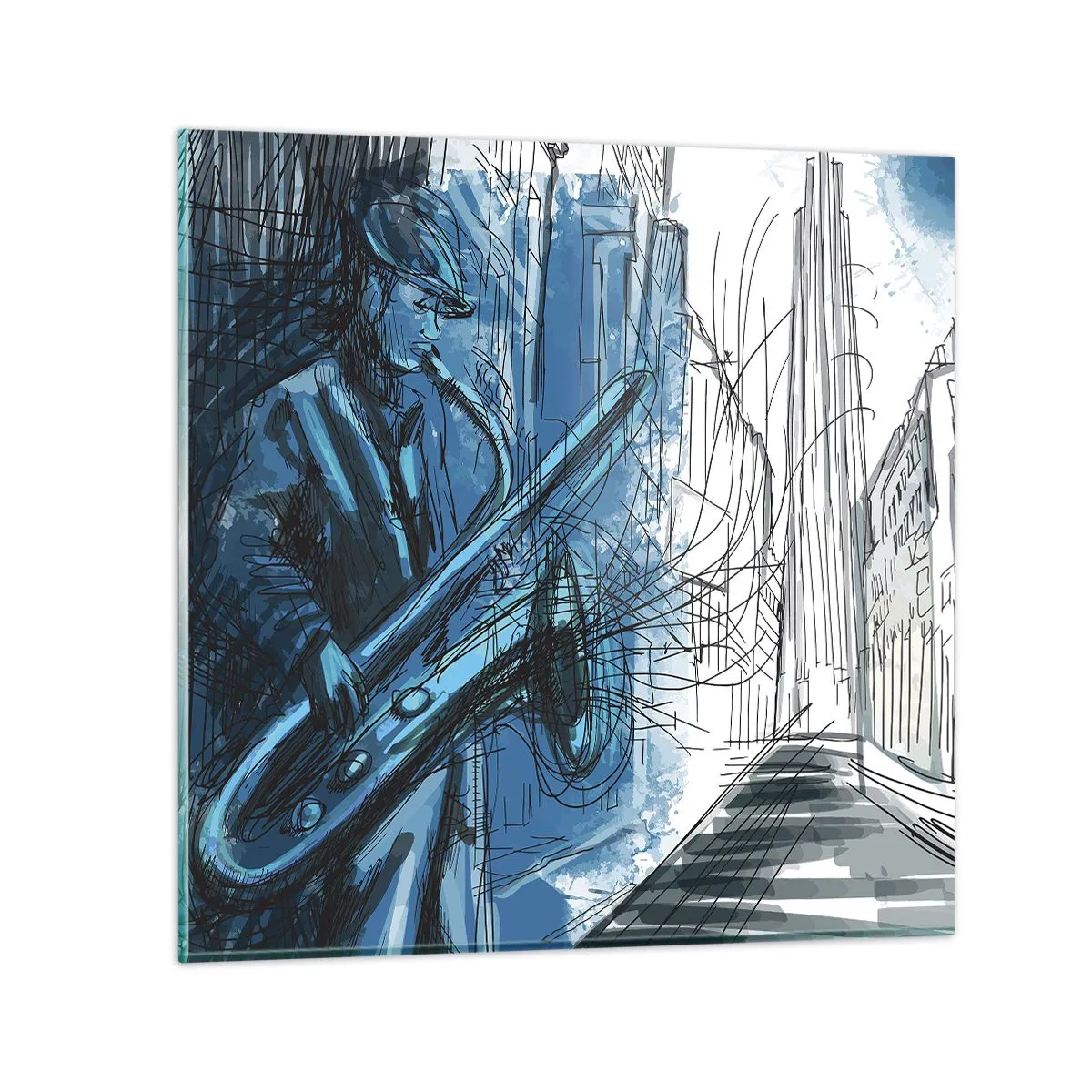 Glass picture - City Rhapsody - 30x30 cm
