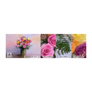 Photo Wallpaper Sample Standard Eco - Retained Beauty - Vase with Flowers, Bouquet of flowers, Piece - 100x30 cm