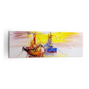 Canvas picture - Deserved Rest in Port - 160x50 cm