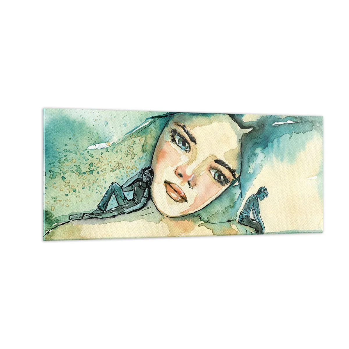 Glass picture - Am I Blue? - 100x40 cm