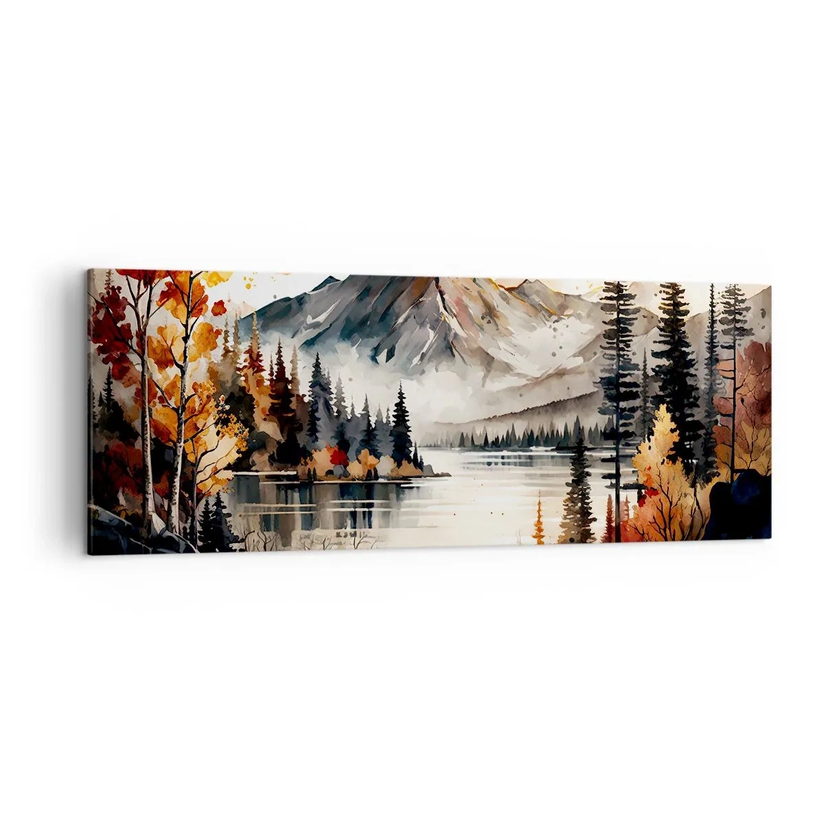Canvas picture - Golden Autumn in the Mountains - 140x50 cm