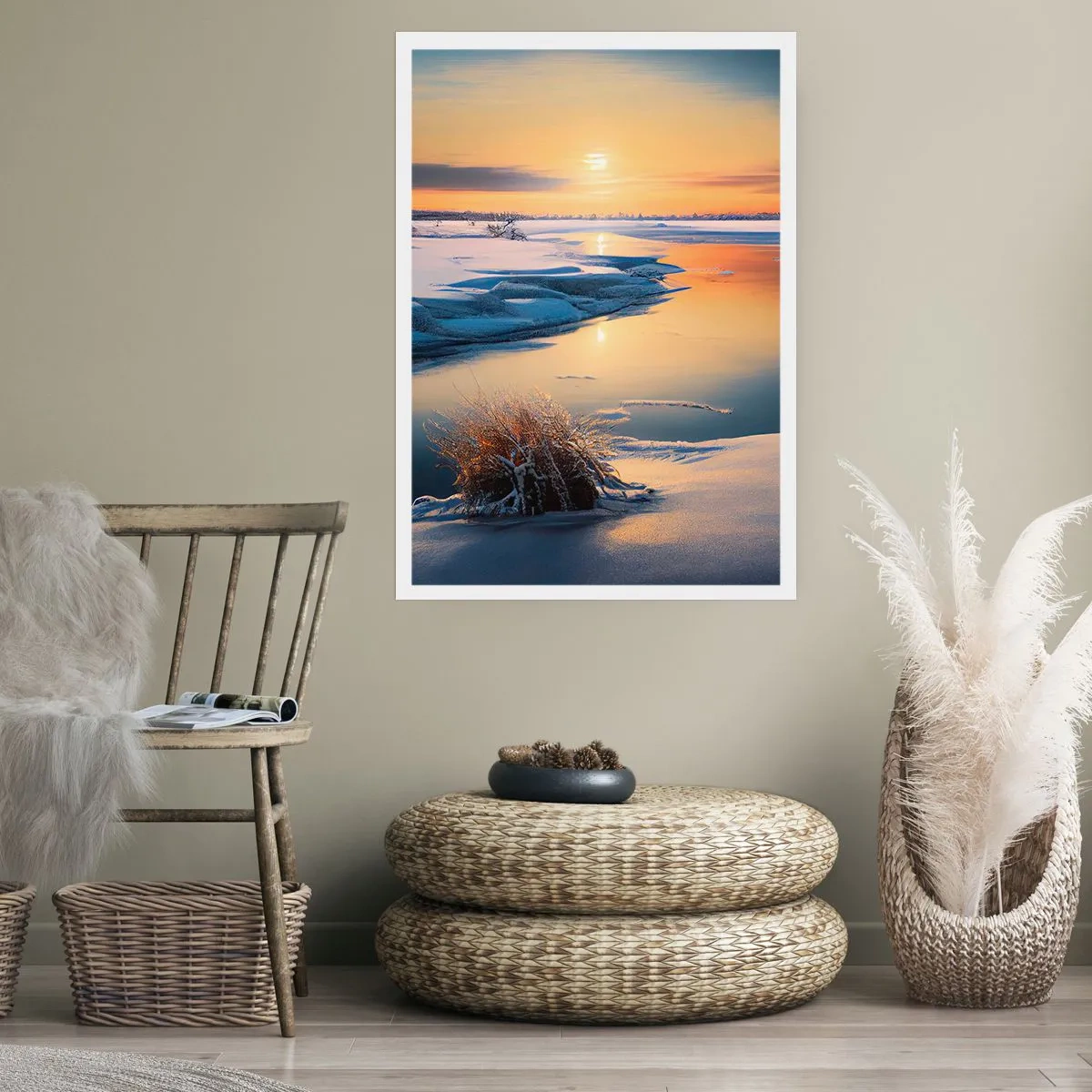 Poster - Winter Sunset - 70x100 cm