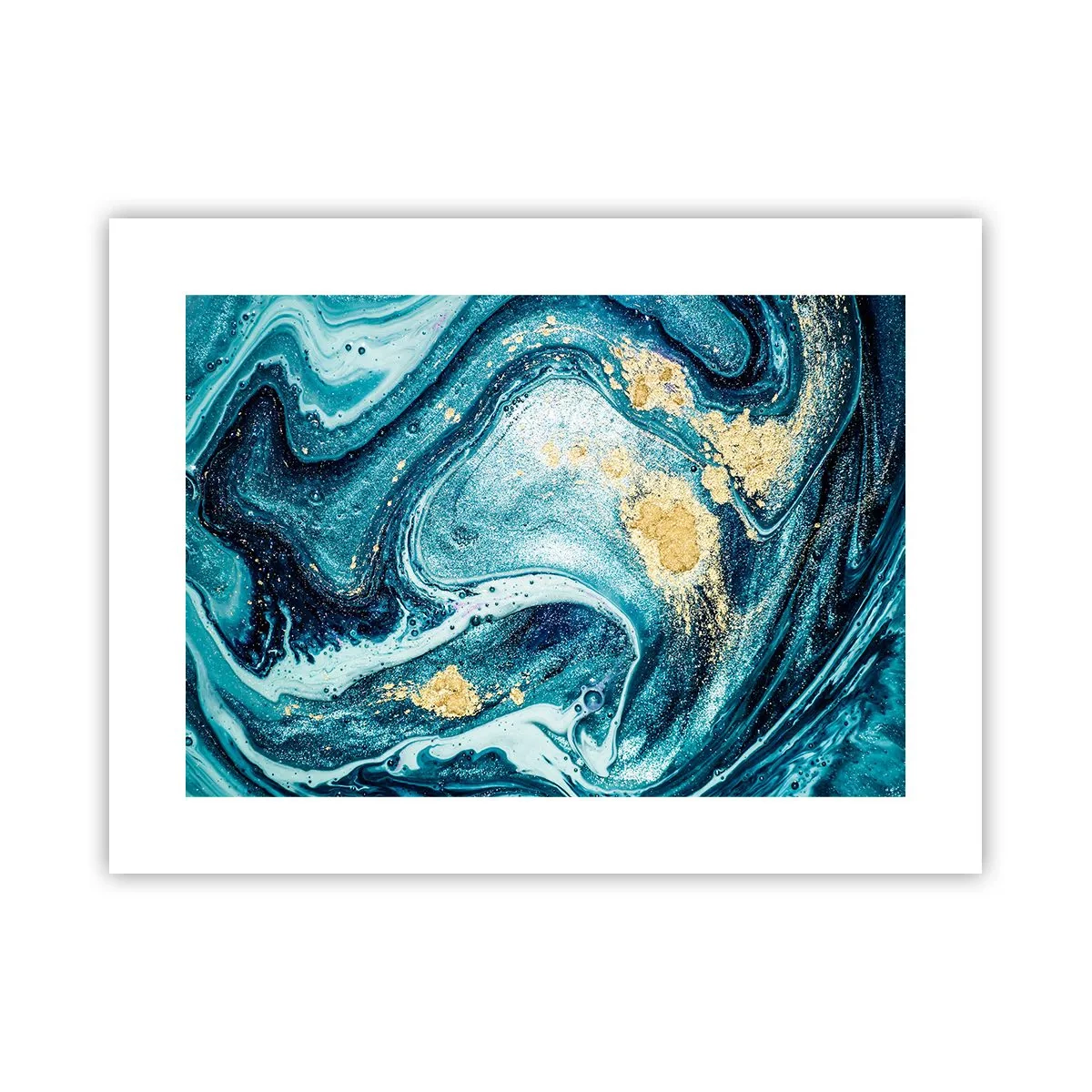 Poster - Blue Whirl - 40x30 cm