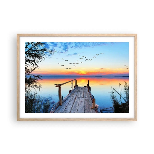 Poster in light oak frame - Time to Come Back… - 70x50 cm