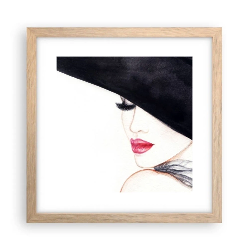 Poster in light oak frame - Elegance and Sensuality - 30x30 cm