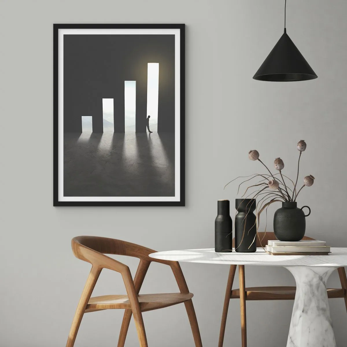 Poster in black frame - Success - Impression - 61x91 cm
