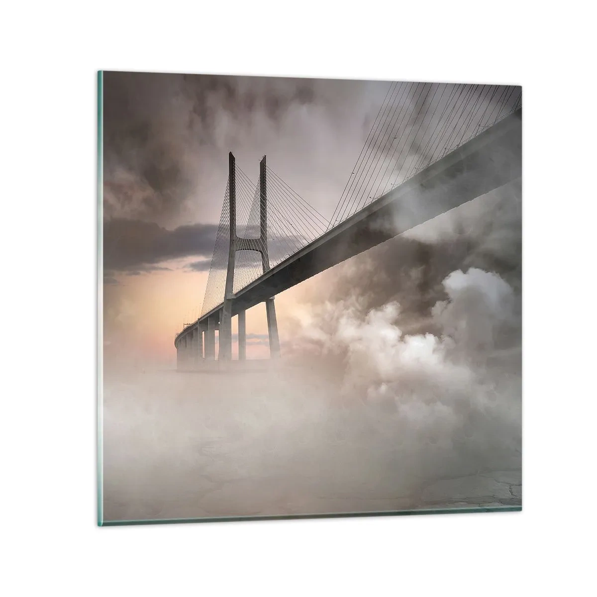 Glass picture - By the River that Doesn't Exist - 30x30 cm