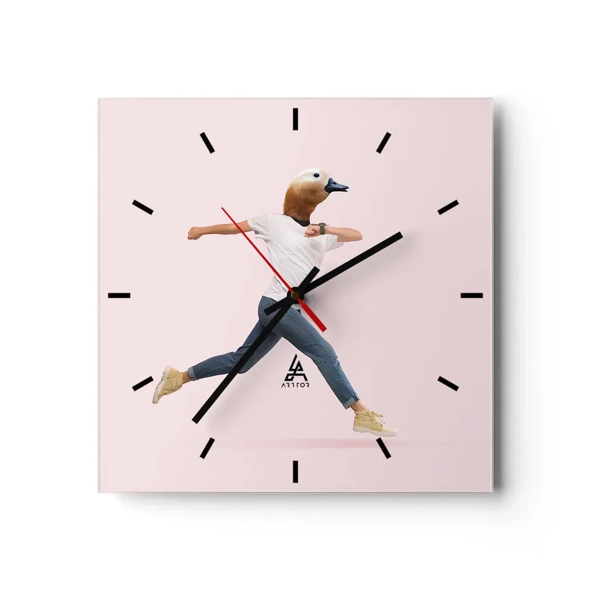 Wall clock - Clock on glass - Pinch of Absurd - 30x30 cm
