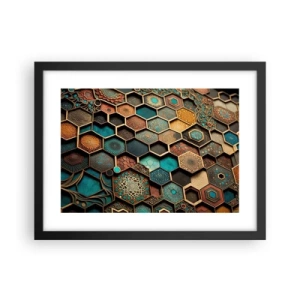 Poster in black frame - Arabic Ornaments - Variation - 40x30 cm
