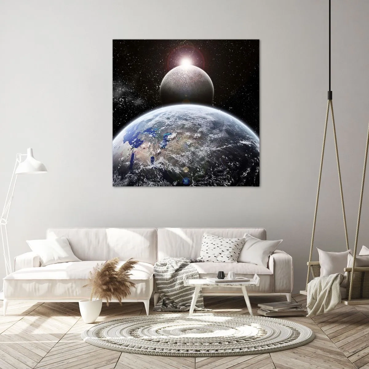 Canvas picture - Space Landscape - Sunrise - 60x60 cm