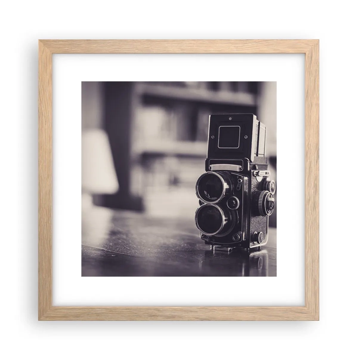 Poster in light oak frame - Magic of the Old Photograph - 30x30 cm