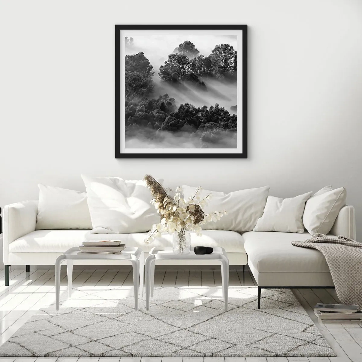 Poster in black frame - Rising from a Sleep - 60x60 cm