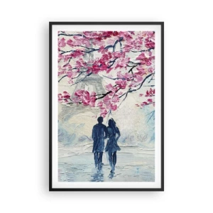Poster in black frame - Romantic Walk - 61x91 cm