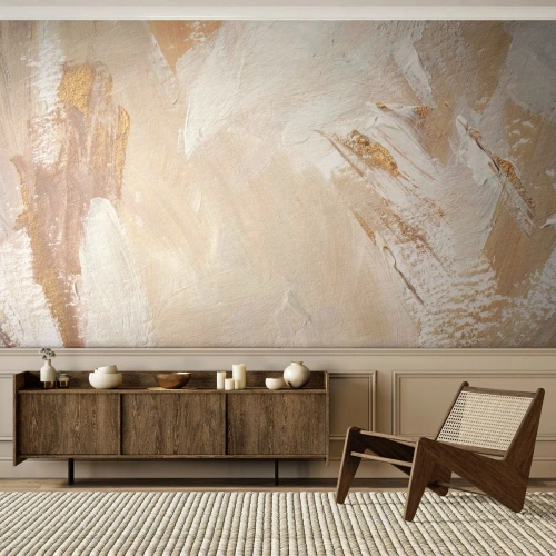 Photo Wallpaper Premium Canvas - Pastel Composition - Minimalistic, Bright, Piece - 350x256 cm