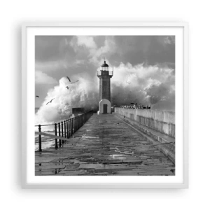 Poster in white frmae - Fearless - 60x60 cm